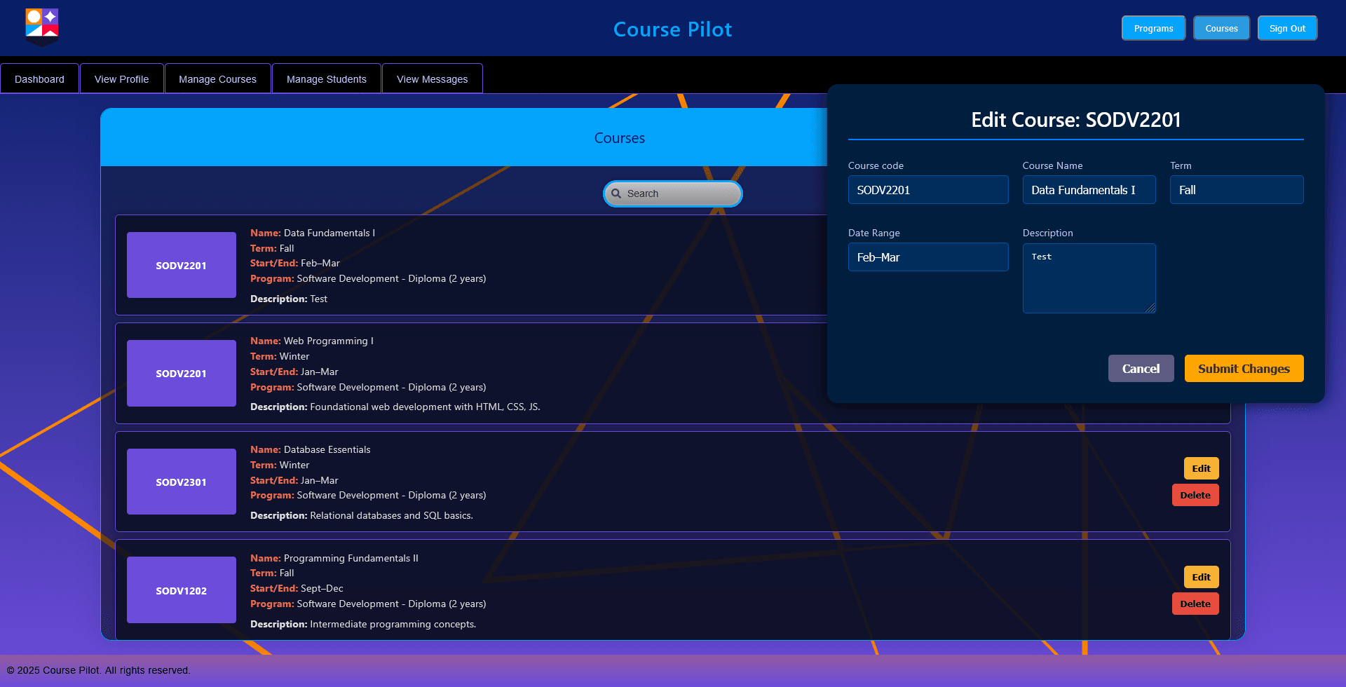 CoursePilot Screenshot 1